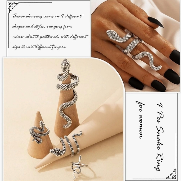 Silver Snake Jewelry Set - Picture 4 of 4